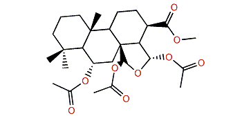 Methyl 15,16-dideoxy-6a,15a,17b-triacetoxy-15,17-oxidospongian-16-oate